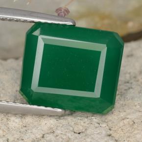 6.6ct Octagon Step Cut Green Agate Gem for sale 6.6ct Octagon Step Cut Green Agate Gem (ID: 478343)