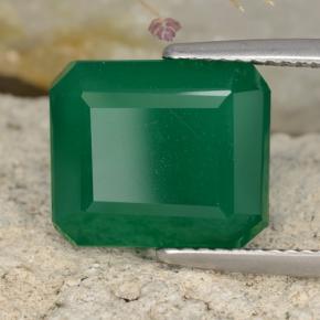 6.60 ct Green Agate Stone, Natural Agate in Octagon Step Cut Shape for Sale