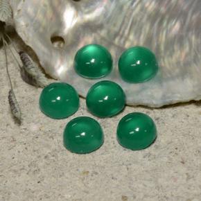 0.3ct Round Cabochon Green Agate for sale thumb image of 0.3ct Round Cabochon Green Agate (ID: 495304)
