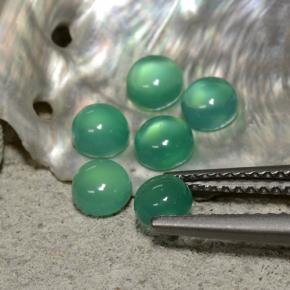 Agate Gemstones in 4 mm (calibrated) Size for Sale, Agate Stones in Green Color