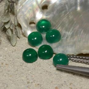 Agate Gemstones in 4 mm (calibrated) Size for Sale, Agate Stones in Yellowish Green Color