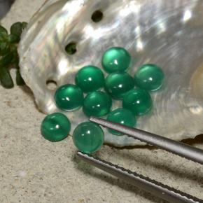 0.3ct Round Cabochon Green Agate for sale thumb image of 0.3ct Round Cabochon Green Agate (ID: 495544)