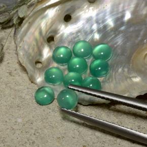 Medium Deep Green Agate Gem - 0.3ct Round Cabochon (ID: 495547)