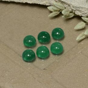 1.80 ctw Green Agate Stones, Natural Agate in Round Cabochon Shape for Sale