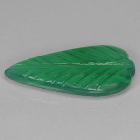 Agate Gemstone in 19.7 x 9.1 mm Size for Sale, Agate Stone in Medium Green Color