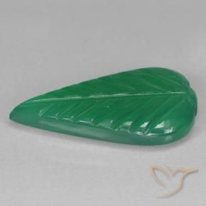 Agate Gemstone in 18.1 x 9.4 mm Size for Sale, Agate Stone in Warm Green Color