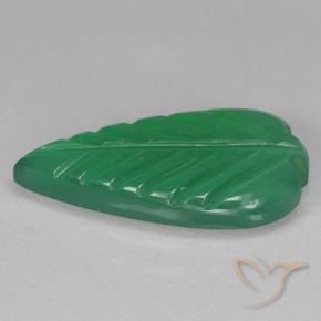 Agate Gemstone in 16 x 8.8 mm Size for Sale, Agate Stone in Medium Green Color