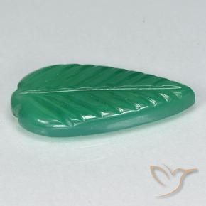 Agate Gemstone in 18.3 x 9 mm Size for Sale, Agate Stone in Medium Green Color