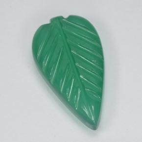 Medium Green Агат Камень - 3.3ct Fantasy Carved Leaf (ID: 500999)