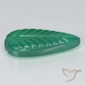 Agate Gemstone in 17.7 x 7.6 mm Size for Sale, Agate Stone in Warm Green Color