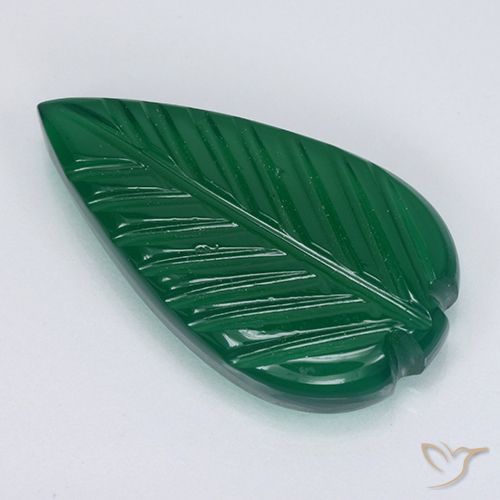 4.30ct Natural Medium Green Agate, Flower Cut, Translucent