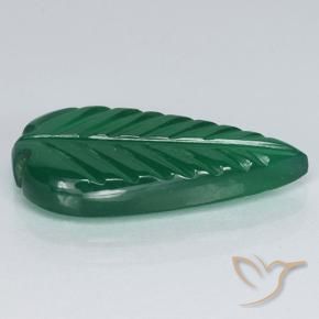 Agate Gemstone in 17.3 x 8.8 mm Size for Sale, Agate Stone in Medium Green Color