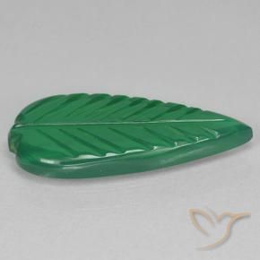 Agate Gemstone in 20 x 8.9 mm Size for Sale, Agate Stone in Medium Green Color