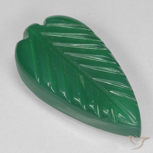 3.98ct Natural Warm Green Agate, Flower Cut, Translucent