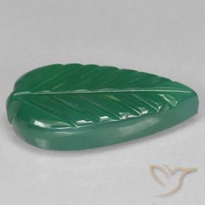 Agate Gemstone in 16.9 x 8.8 mm Size for Sale, Agate Stone in Warm Green Color