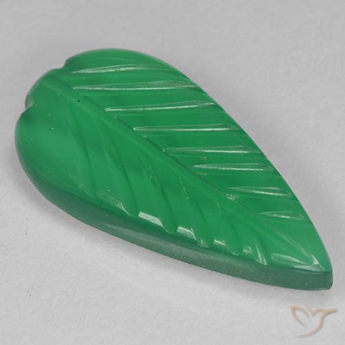 3.82ct Natural Shamrock Green Agate, Flower Cut, Translucent