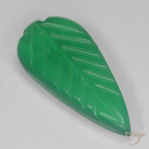 3.06ct Natural Clover Green Agate, Flower Cut, Translucent