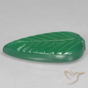Agate Gemstone in 16.4 x 8.5 mm Size for Sale, Agate Stone in Warm Green Color