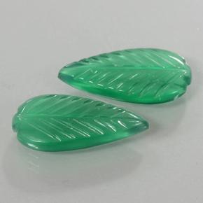 Agate Gemstones in 17.9 x 9.5 mm Size for Sale, Agate Stones in Light Green Color