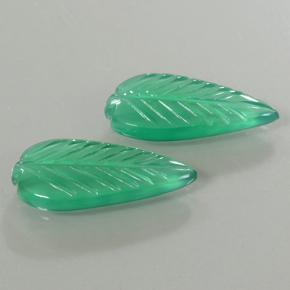 Agate Gemstones in 18.9 x 9.7 mm Size for Sale, Agate Stones in Light Green Color