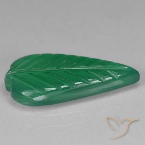 Agate Gemstone in 16.9 x 8.6 mm Size for Sale, Agate Stone in Warm Green Color