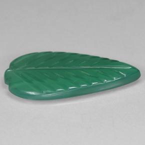 Agate Gemstone in 18.5 x 9.2 mm Size for Sale, Agate Stone in Warm Green Color