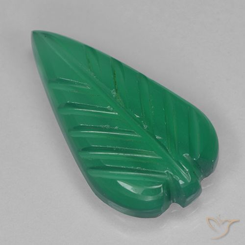 2.16ct Natural Warm Green Agate, Flower Cut, Translucent