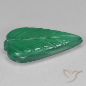 Agate Gemstone in 15.2 x 8.3 mm Size for Sale, Agate Stone in Warm Green Color