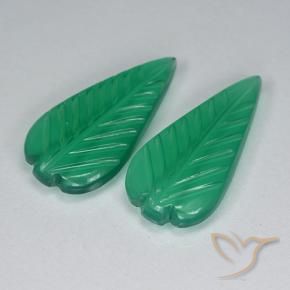 Agate Gemstones in 18.7 x 9.5 mm Size for Sale, Agate Stones in Light Green Color