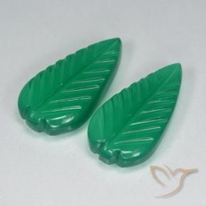 Agate Gemstones in 18.2 x 9.7 mm Size for Sale, Agate Stones in Light Green Color