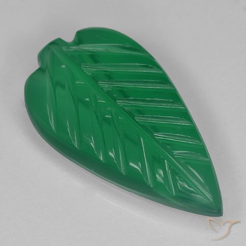 3 ct Green Agate, 16.7 x 9.1 mm Carved From India, Photo A