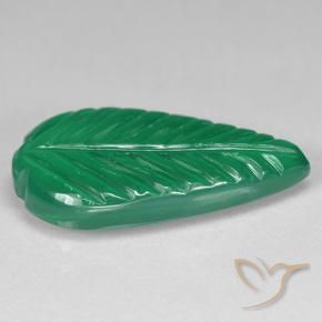 Agate Gemstone in 18.9 x 10 mm Size for Sale, Agate Stone in Warm Green Color