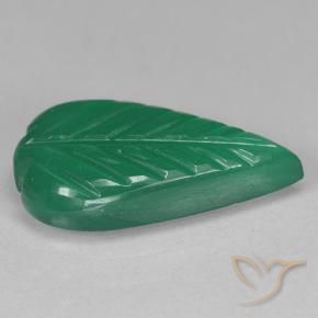 Agate Gemstone in 14.8 x 8.3 mm Size for Sale, Agate Stone in Medium Green Color