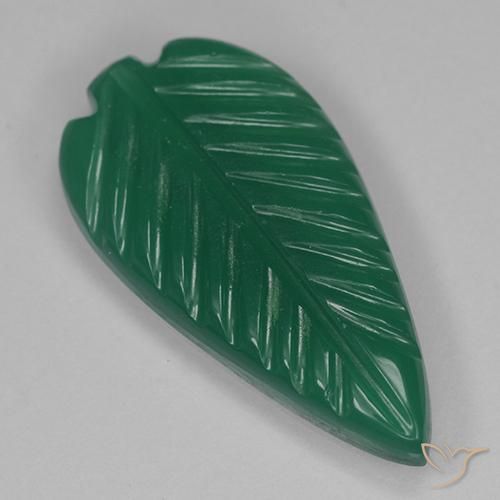 3.22ct Natural Medium Dark Green Agate, Fancy, Translucent