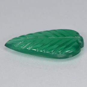 Agate Gemstone in 14.9 x 7.3 mm Size for Sale, Agate Stone in Warm Green Color