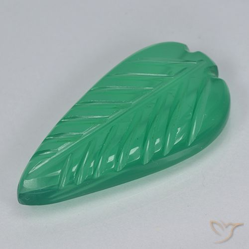3.92ct Natural Cool Green Agate, Flower Cut, Translucent