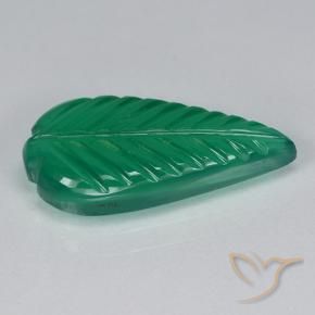 Agate Gemstone in 17.9 x 9.1 mm Size for Sale, Agate Stone in Warm Green Color