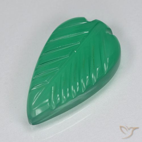 3.60ct Natural Warm Green Agate, Flower Cut, Translucent