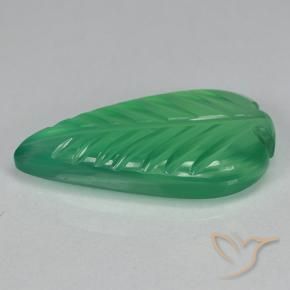 Agate Gemstone in 17.6 x 8.9 mm Size for Sale, Agate Stone in Yellowish Green Color