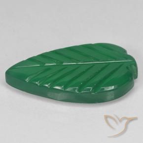 Agate Gemstone in 17.6 x 10.1 mm Size for Sale, Agate Stone in Medium Green Color