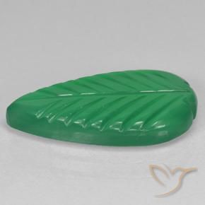 Agate Gemstone in 18.2 x 9.5 mm Size for Sale, Agate Stone in Warm Green Color