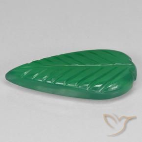 Agate Gemstone in 18.6 x 8.8 mm Size for Sale, Agate Stone in Warm Green Color