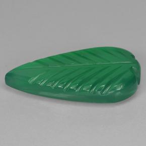 Agate Gemstone in 19.3 x 9.5 mm Size for Sale, Agate Stone in Medium Green Color