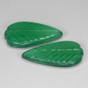 Agate Gemstones in 17.4 x 9.1 mm Size for Sale, Agate Stones in Warm Green Color