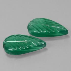 Agate Gemstones in 15 x 8.8 mm Size for Sale, Agate Stones in Warm Green Color