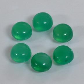 1.92 ctw Green Agate Stones, Natural Agate in Round Cabochon Shape for Sale