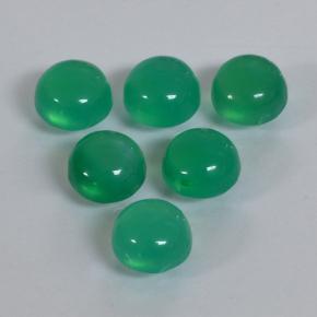 Agate Gemstones in 4 mm (calibrated) Size for Sale, Agate Stones in Medium Green Color