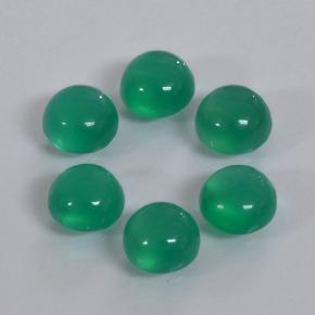 1.69 ctw Green Agate Stones, Natural Agate in Round Cabochon Shape for Sale