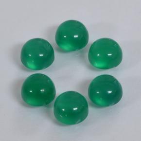 1.92 ctw Green Agate Stones, Natural Agate in Round Cabochon Shape for Sale