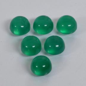 Agate Gemstones in 4 mm (calibrated) Size for Sale, Agate Stones in Warm Green Color